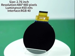 Display TFT ad alta risoluzione 480*480 Custom Display TFT RGB da 2,76 pollici